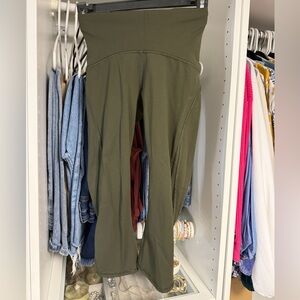 lululemon athletica Olive Green High-Rise Capri Leggings
